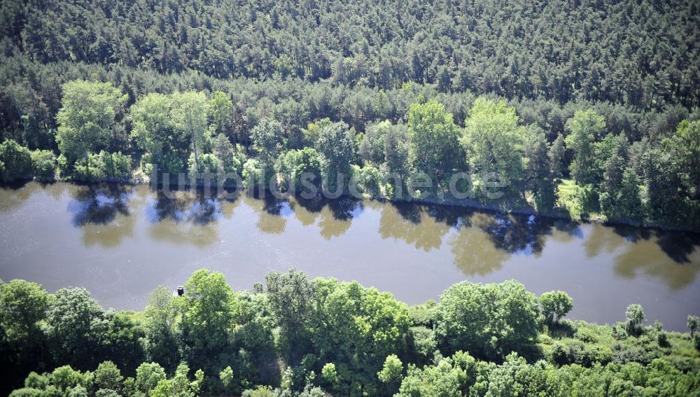 Luftbild Zerben - Elbe-Havel-Kanal / Canal bei Zerben