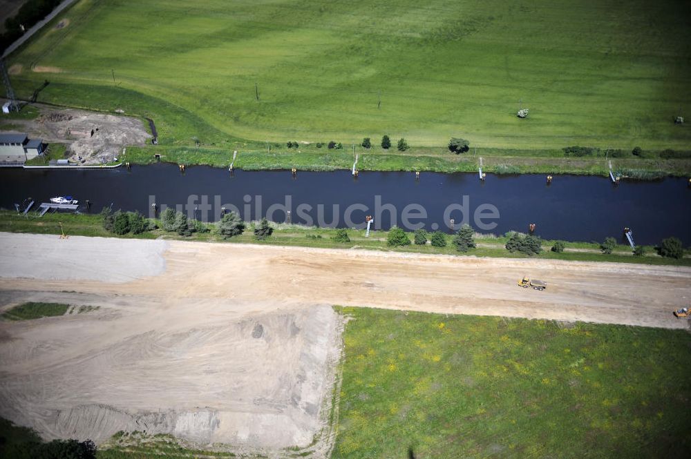 Luftaufnahme Zerben - Elbe-Havel-Kanal / Canal bei Zerben