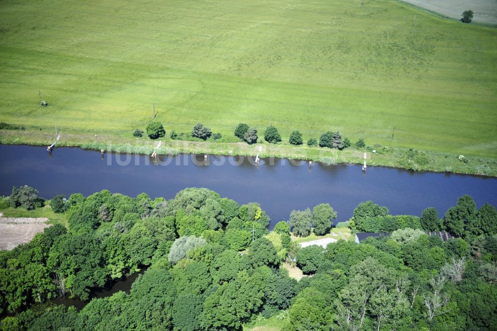 Luftaufnahme Zerben - Elbe-Havel-Kanal / Canal bei Zerben