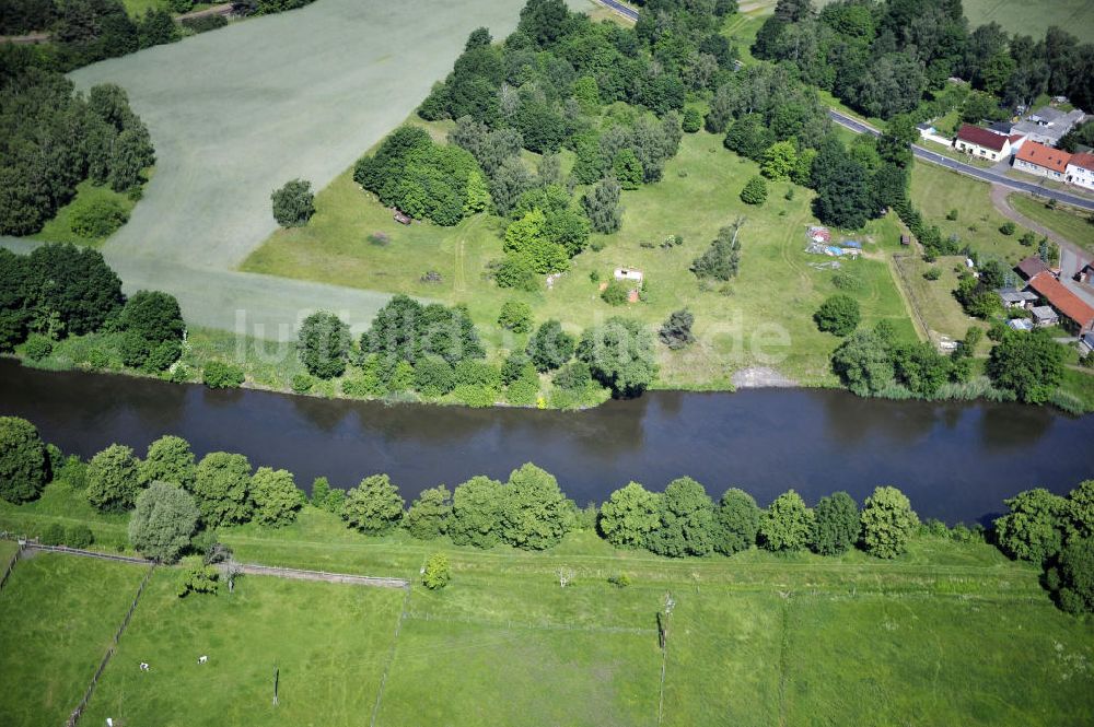 Luftbild Zerben - Elbe-Havel-Kanal / Canal bei Zerben