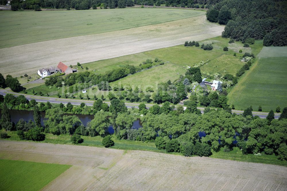 Luftbild Zerben - Elbe-Havel-Kanal / Canal bei Zerben