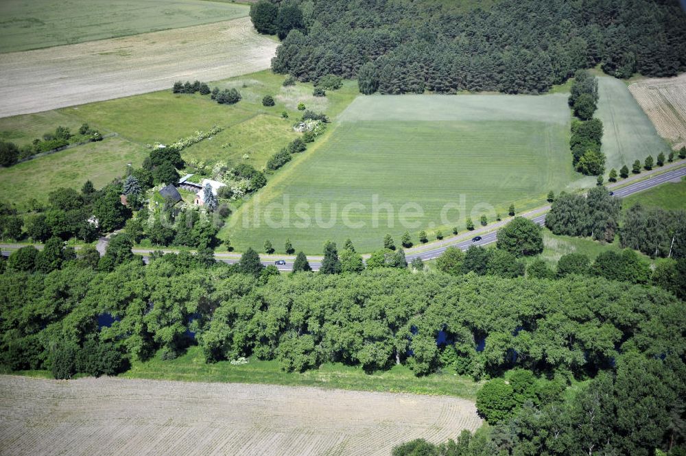 Luftaufnahme Zerben - Elbe-Havel-Kanal / Canal bei Zerben