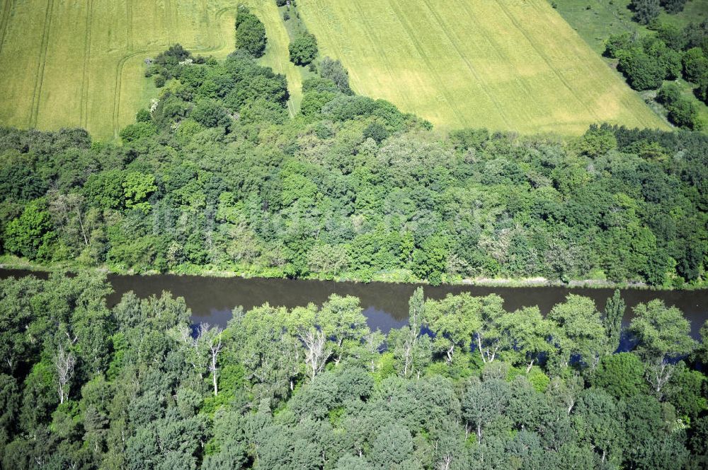 Luftaufnahme Zerben - Elbe-Havel-Kanal / Canal bei Zerben