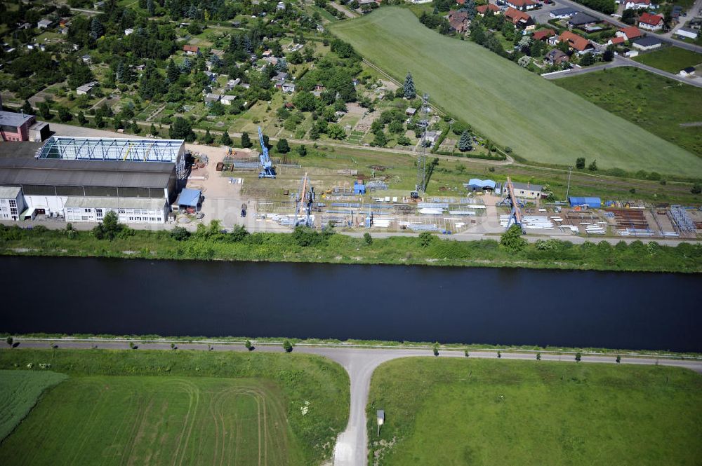 Luftbild Zerben - Elbe-Havel-Kanal / Canal bei Zerben