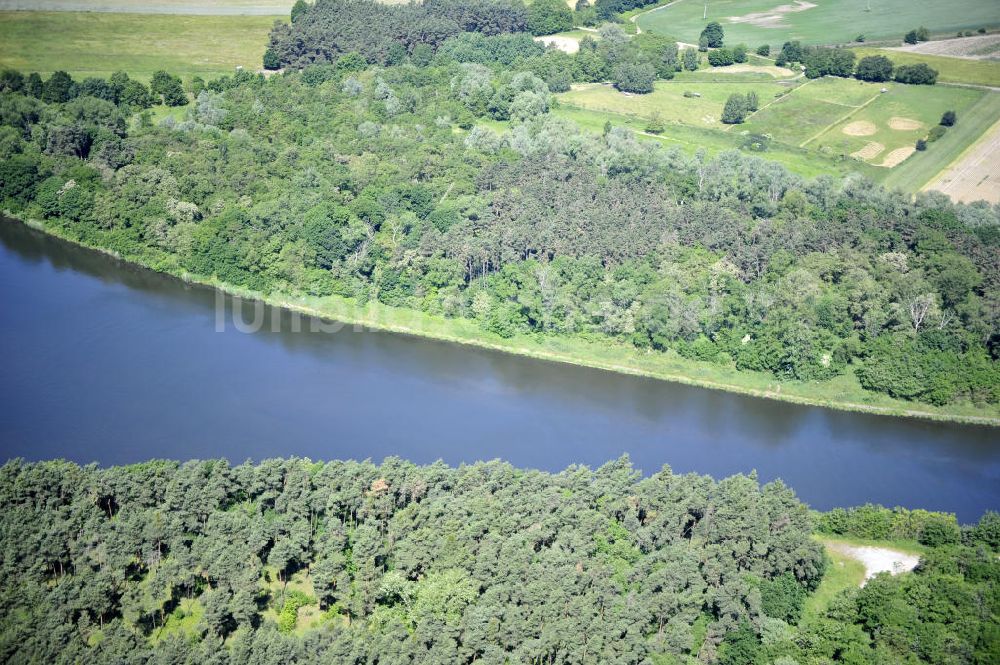 Luftaufnahme Zerben - Elbe-Havel-Kanal / Canal bei Zerben