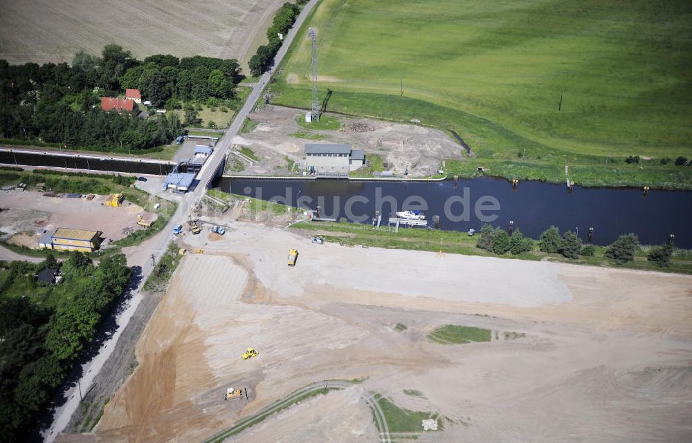 Zerben von oben - Elbe-Havel-Kanal / Canal bei Zerben