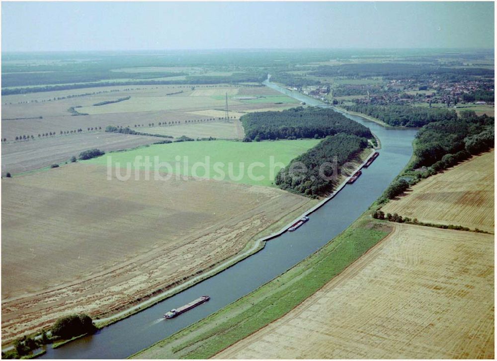 Luftbild Parey - Elbe-Havel Kanal nahe Parey