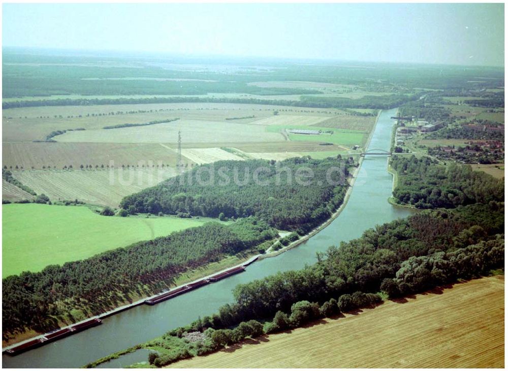 Luftaufnahme Parey - Elbe-Havel Kanal nahe Parey