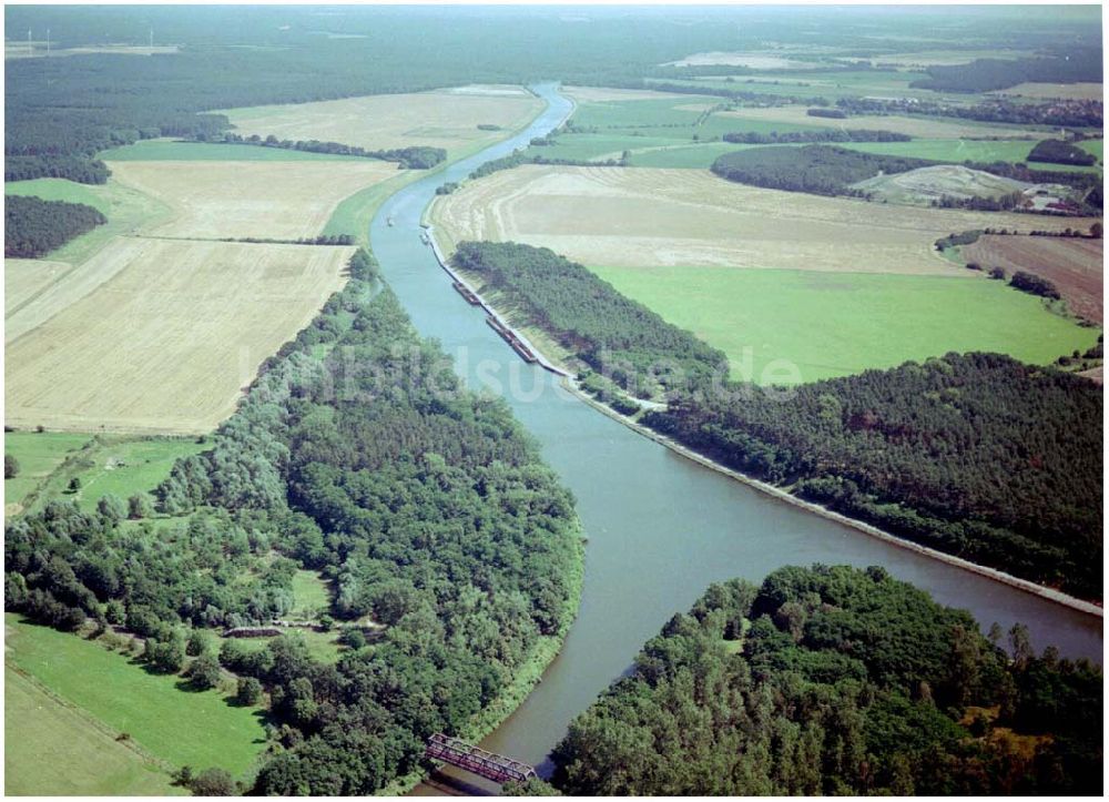 Parey aus der Vogelperspektive: Elbe-Havel Kanal nahe Parey