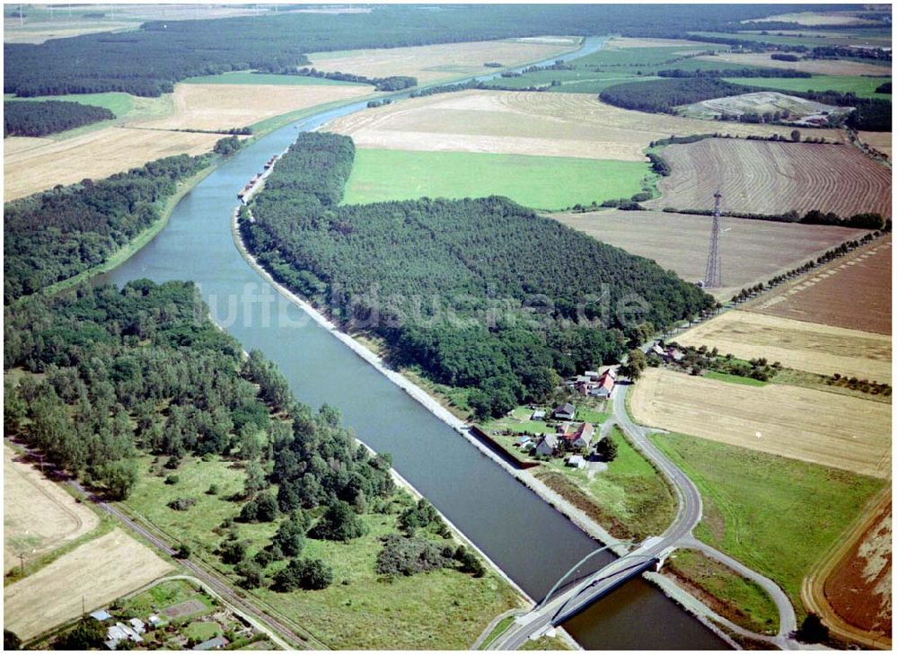 Luftbild Parey - Elbe-Havel Kanal nahe Parey