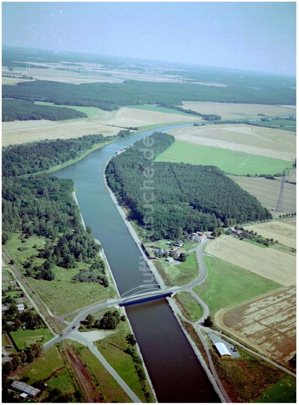 Luftaufnahme Parey - Elbe-Havel Kanal nahe Parey