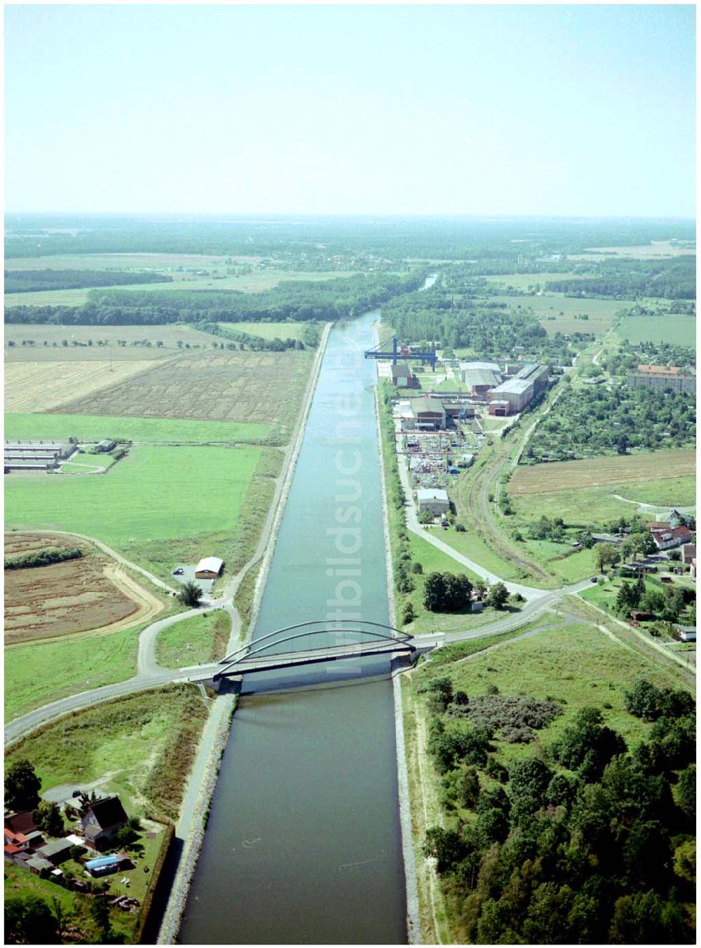 Parey aus der Vogelperspektive: Elbe-Havel Kanal nahe Parey