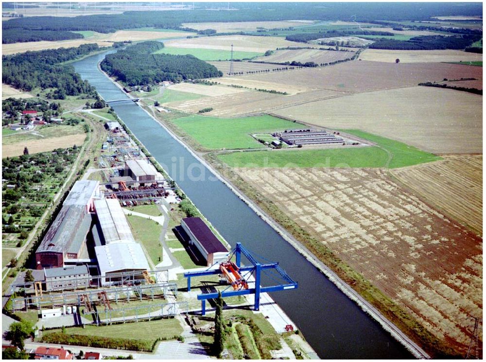 Luftbild Parey - Elbe-Havel Kanal nahe Parey