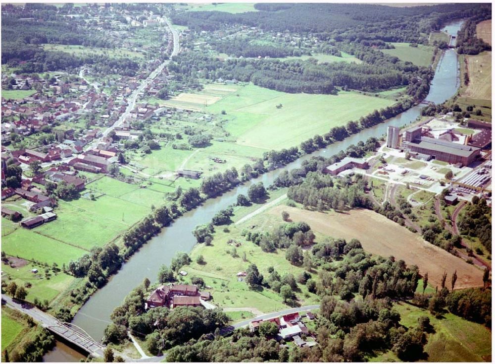 Luftaufnahme Zerben - Elbe-Havel Kanal nahe Parey