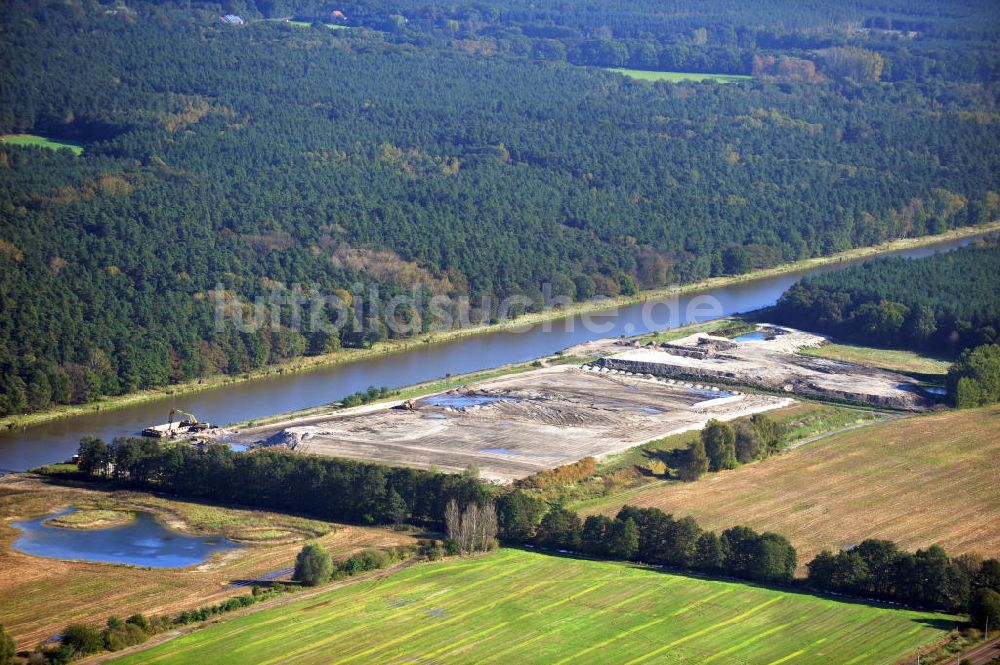 Luftaufnahme Genthin - Elbe-Havel-Kanal Streckenausbau bei Genthin