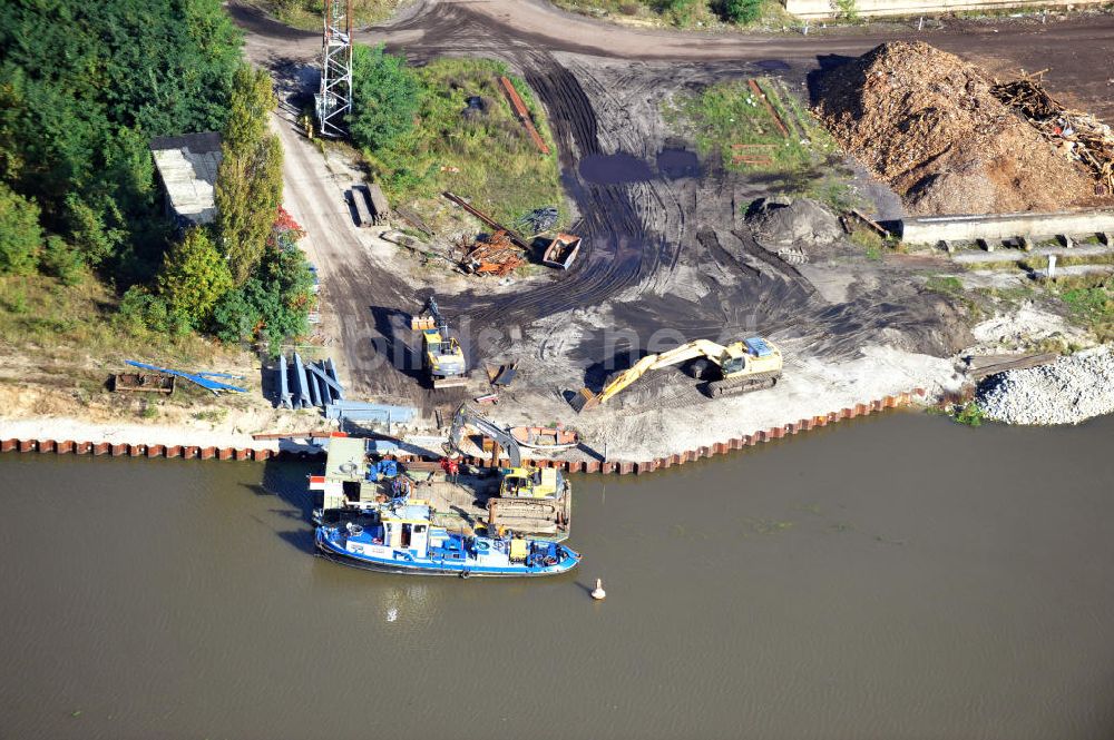 Luftbild Genthin - Elbe-Havel-Kanal Streckenausbau bei Genthin