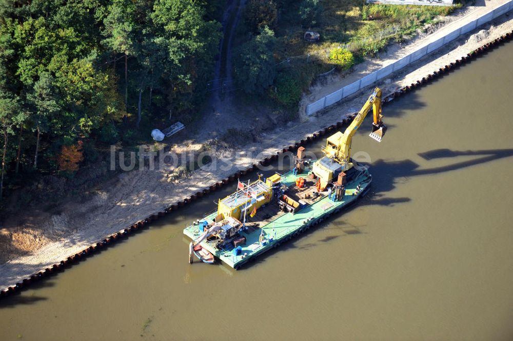 Luftaufnahme Genthin - Elbe-Havel-Kanal Streckenausbau bei Genthin