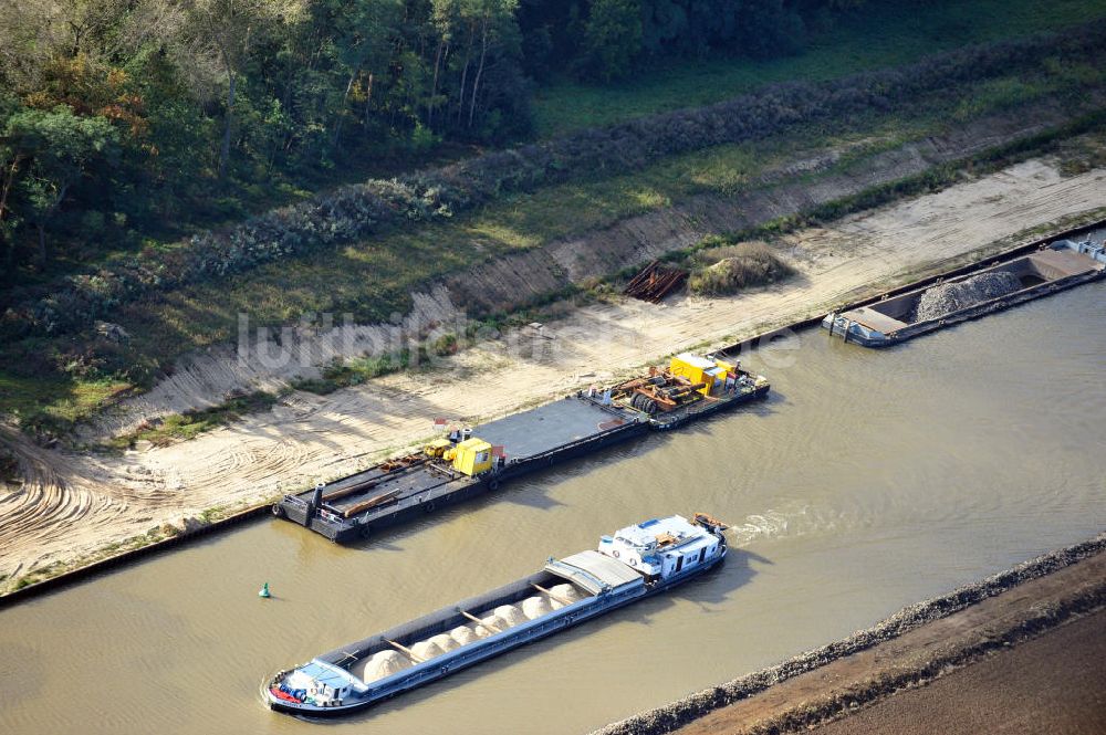 Luftaufnahme Genthin - Elbe-Havel-Kanal Streckenausbau zwischen Genthin und Seedorf