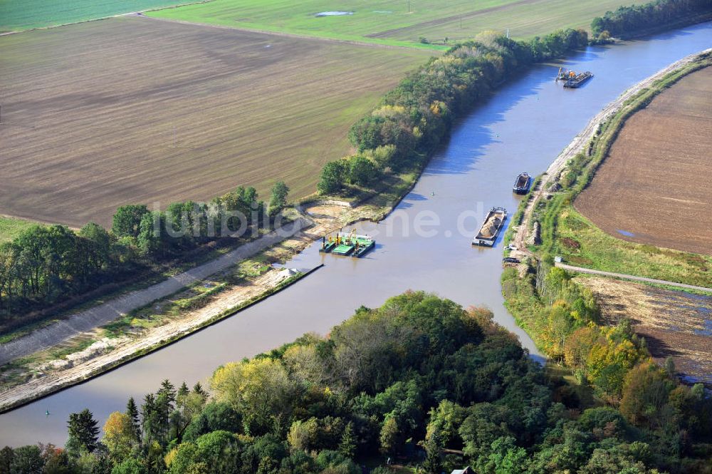 Luftbild Genthin - Elbe-Havel-Kanal Streckenausbau zwischen Genthin und Seedorf