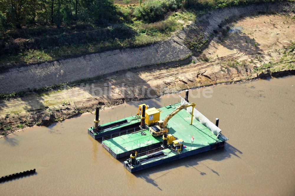 Genthin von oben - Elbe-Havel-Kanal Streckenausbau zwischen Genthin und Seedorf