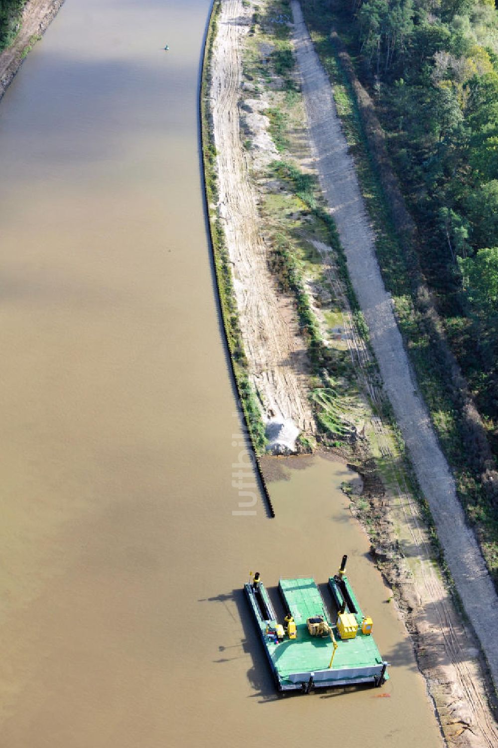 Genthin aus der Vogelperspektive: Elbe-Havel-Kanal Streckenausbau zwischen Genthin und Seedorf