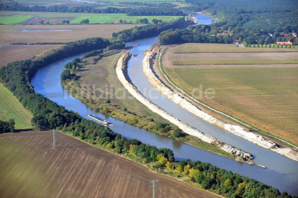 Luftbild Genthin - Elbe-Havel-Kanal Streckenausbau zwischen Genthin und Seedorf