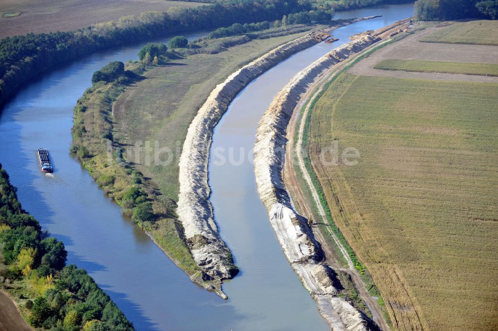 Luftaufnahme Genthin - Elbe-Havel-Kanal Streckenausbau zwischen Genthin und Seedorf