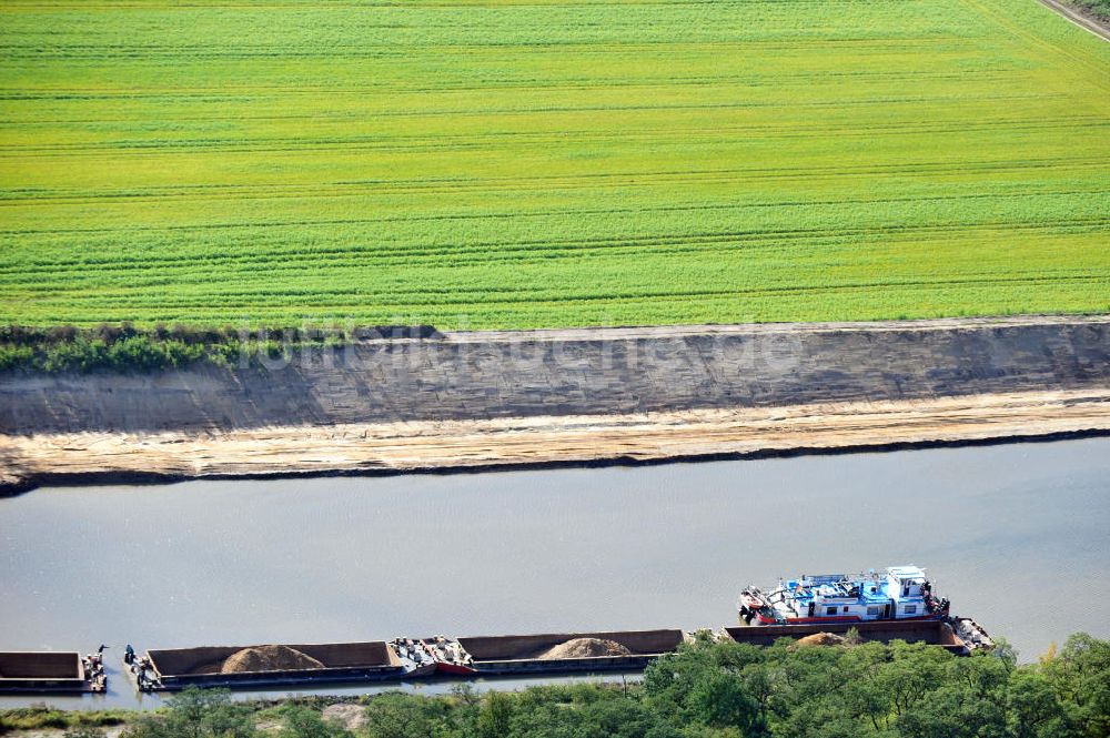 Genthin aus der Vogelperspektive: Elbe-Havel-Kanal Streckenausbau zwischen Genthin und Seedorf