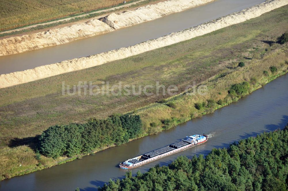 Luftaufnahme Genthin - Elbe-Havel-Kanal Streckenausbau zwischen Genthin und Seedorf