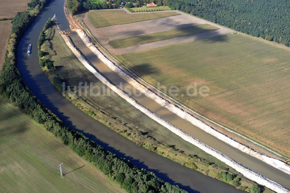 Luftaufnahme Genthin - Elbe-Havel-Kanal Streckenausbau zwischen Genthin und Seedorf