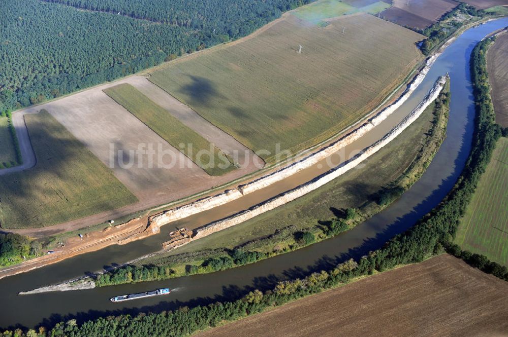 Luftbild Genthin - Elbe-Havel-Kanal Streckenausbau zwischen Genthin und Seedorf