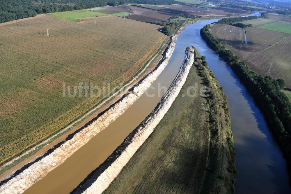 Luftbild Genthin - Elbe-Havel-Kanal Streckenausbau zwischen Genthin und Seedorf