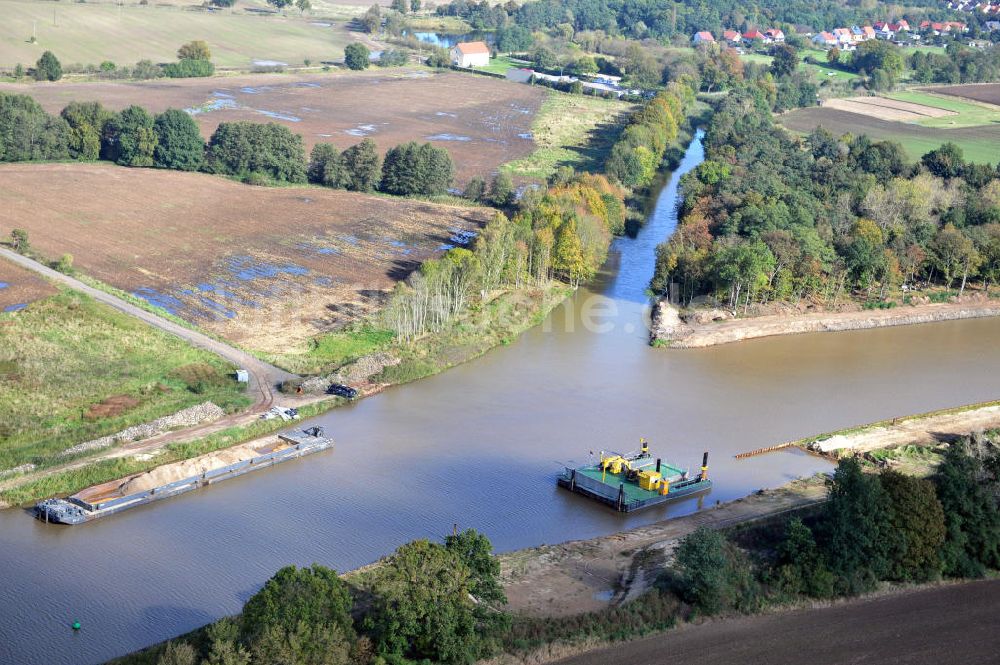 Luftaufnahme Genthin - Elbe-Havel-Kanal Streckenausbau zwischen Genthin und Seedorf