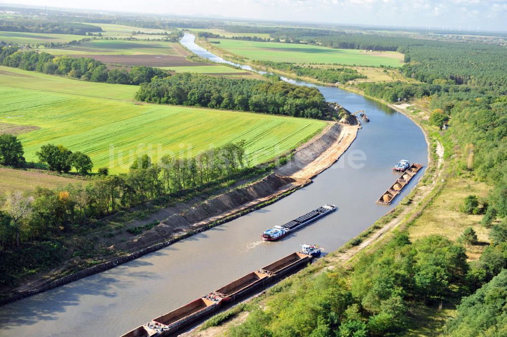 Luftbild Genthin - Elbe-Havel-Kanal Streckenausbau zwischen Genthin und Seedorf