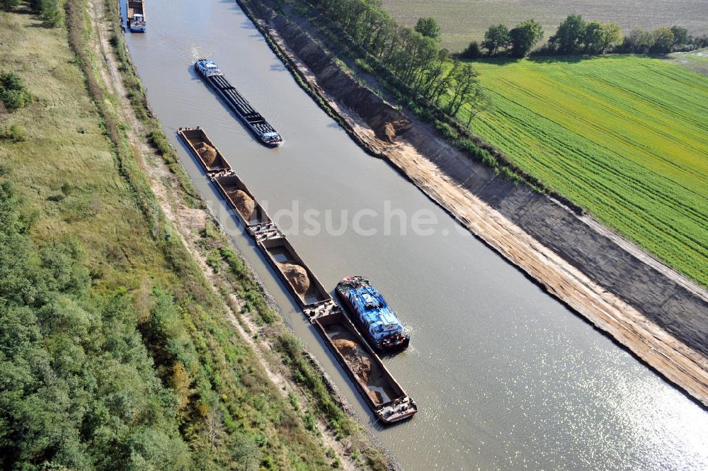 Genthin aus der Vogelperspektive: Elbe-Havel-Kanal Streckenausbau zwischen Genthin und Seedorf