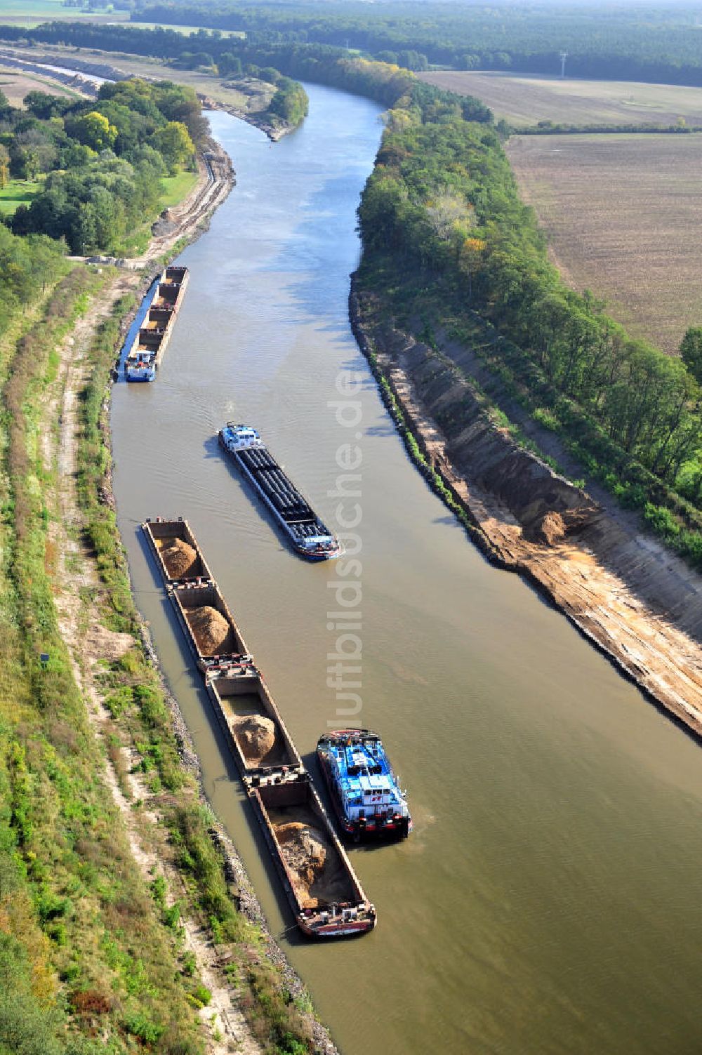 Luftbild Genthin - Elbe-Havel-Kanal Streckenausbau zwischen Genthin und Seedorf