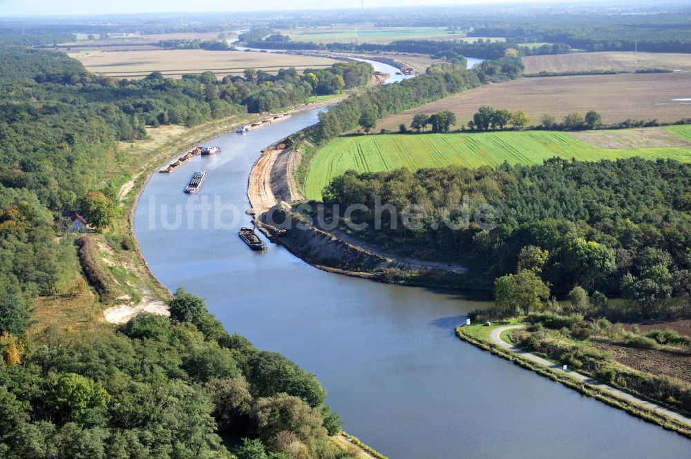 Luftaufnahme Genthin - Elbe-Havel-Kanal Streckenausbau zwischen Genthin und Seedorf