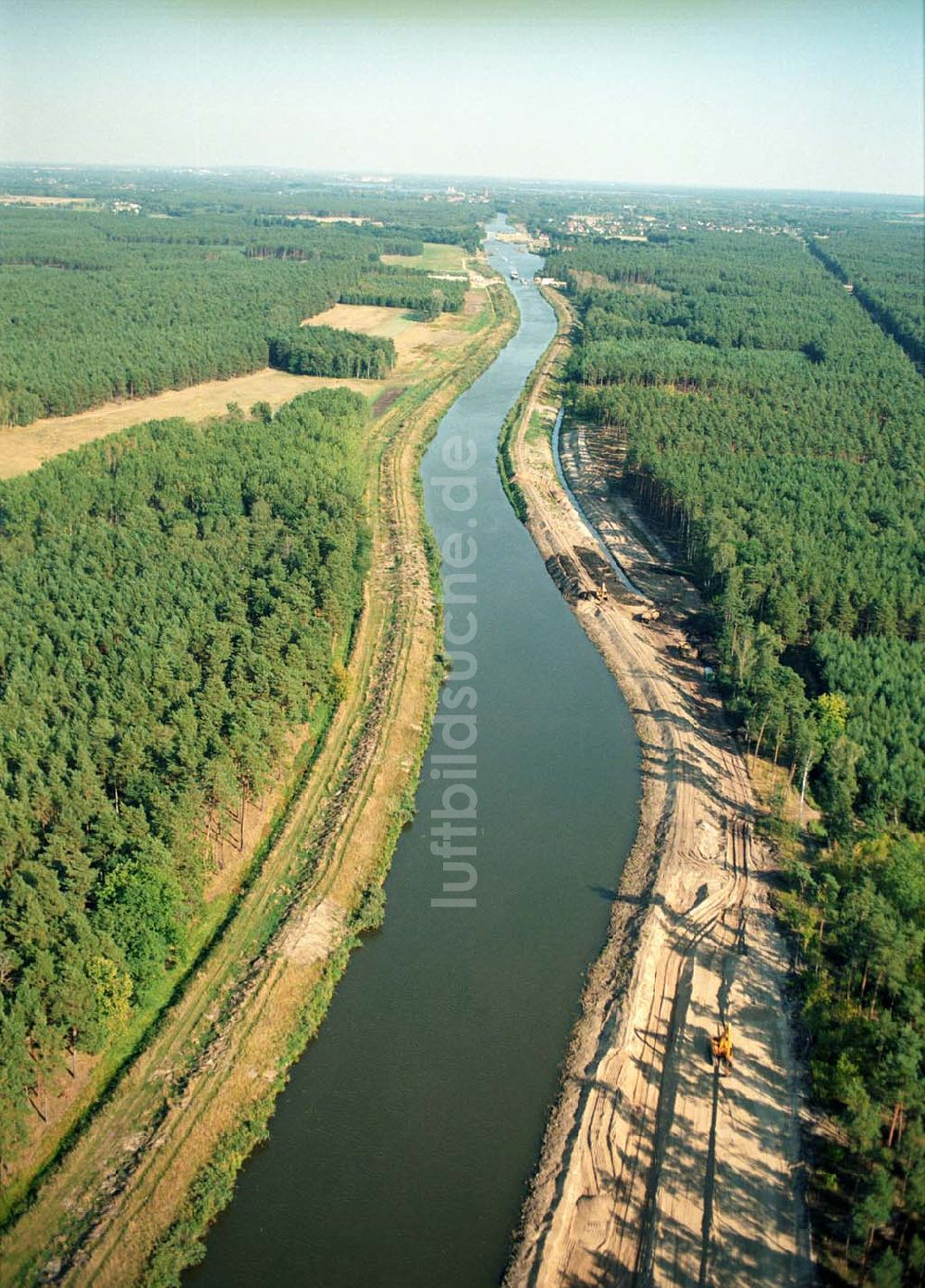 Genthin aus der Vogelperspektive: Elbe-Havel-Kanal westlich von Genthin