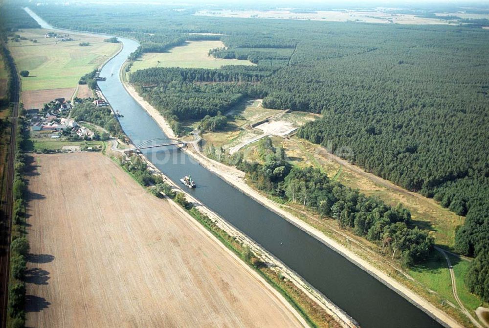 Genthin aus der Vogelperspektive: Elbe-Havel-Kanal westlich von Genthin