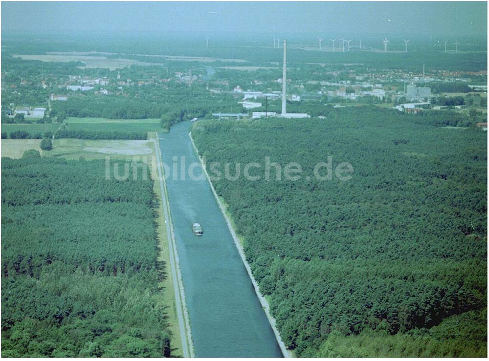 Luftbild Genthin - Elbe - Havelkanal östlich von Genthin