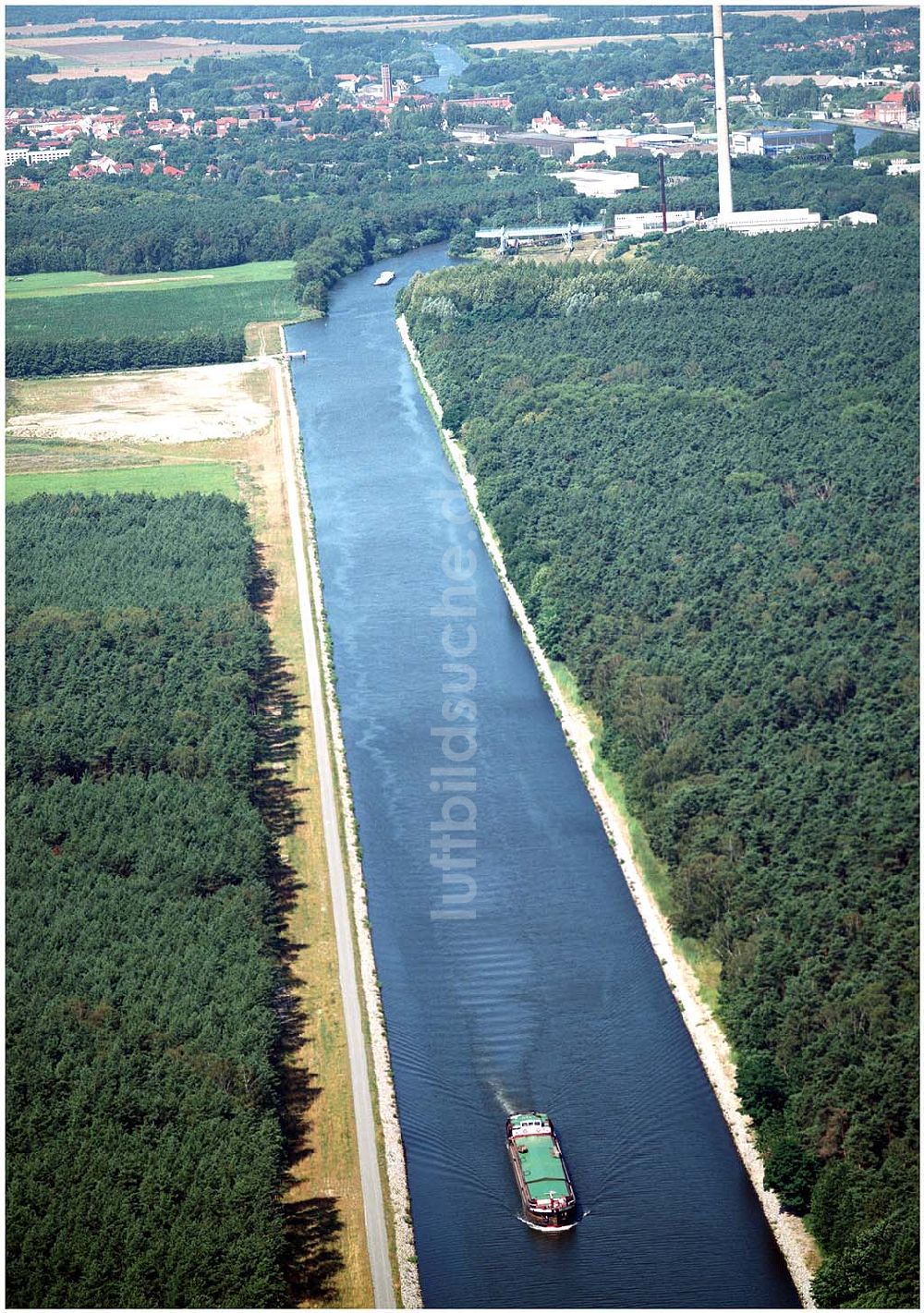 Luftbild Genthin - Elbe - Havelkanal östlich von Genthin