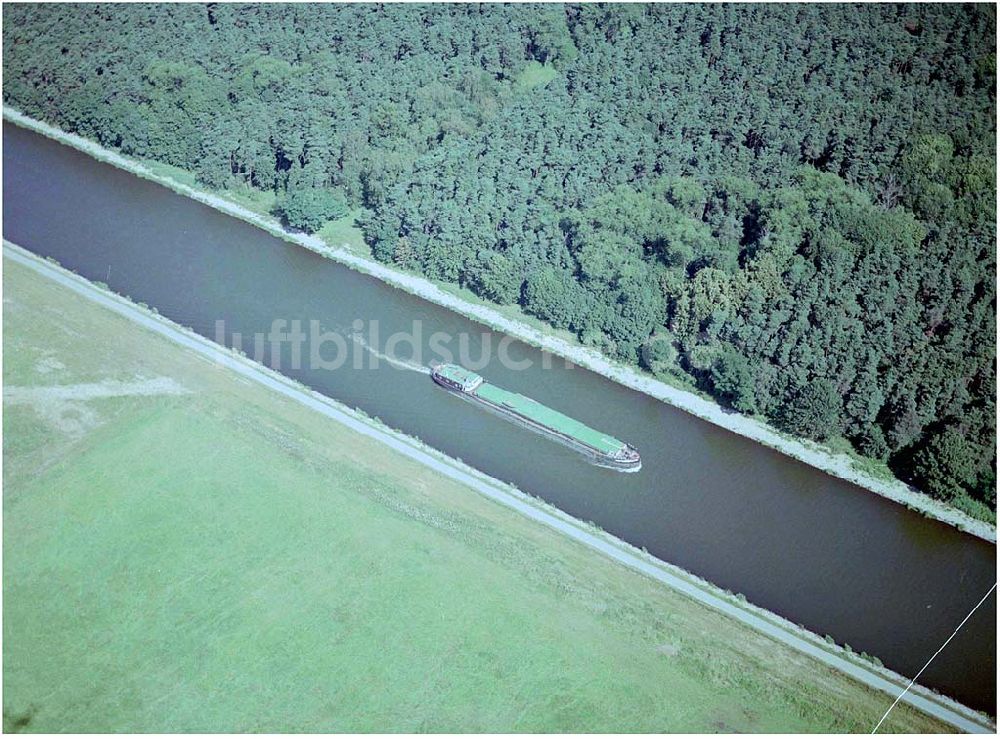 Genthin von oben - Elbe - Havelkanal östlich von Genthin