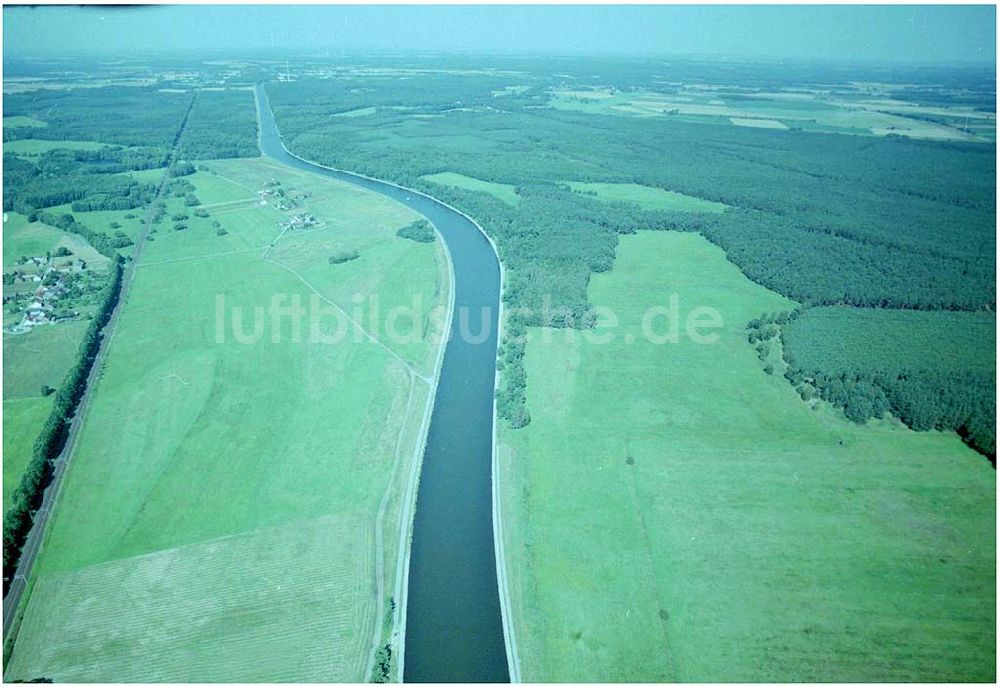 Luftbild Genthin - Elbe - Havelkanal östlich von Genthin