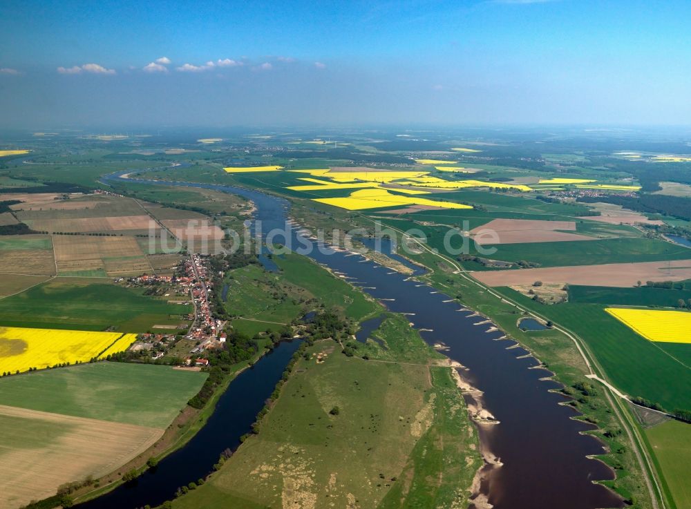 Luftbild Burg (bei Magdeburg) - Elbe und Herrenseegraben in Burg (bei Magdeburg) im Bundesland Sachsen-Anhalt