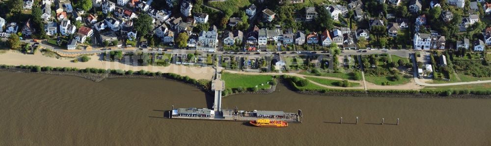 Hamburg Blankenese von oben - Elbe- Uferbereich im Stadtteil Blankenese in Hamburg