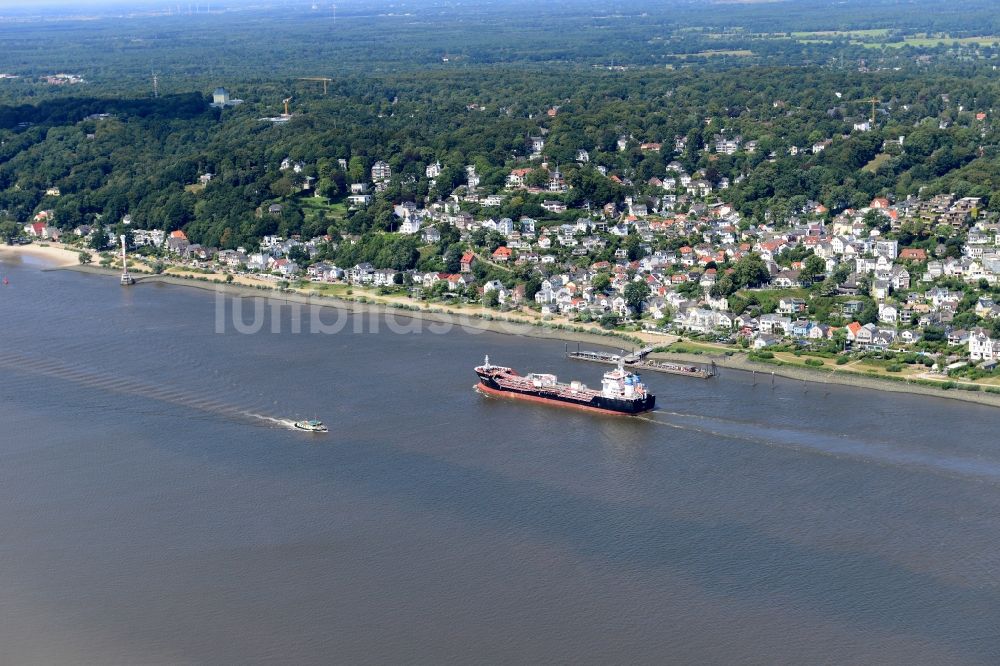 Luftbild Hamburg - Elbe- Uferbereich im Stadtteil Blankenese in Hamburg