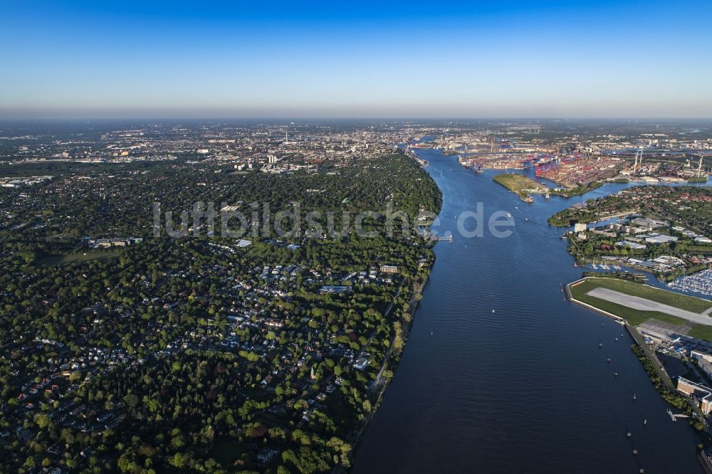 Luftbild Hamburg - Elbe- Uferbereich im Stadtteil Blankenese in Hamburg