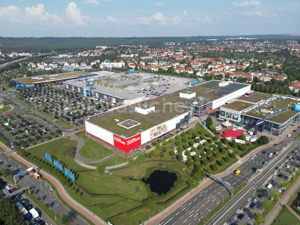 Dresden aus der Vogelperspektive: Elbepark Dresden Kaditz im Bundesland Sachsen, Deutschland