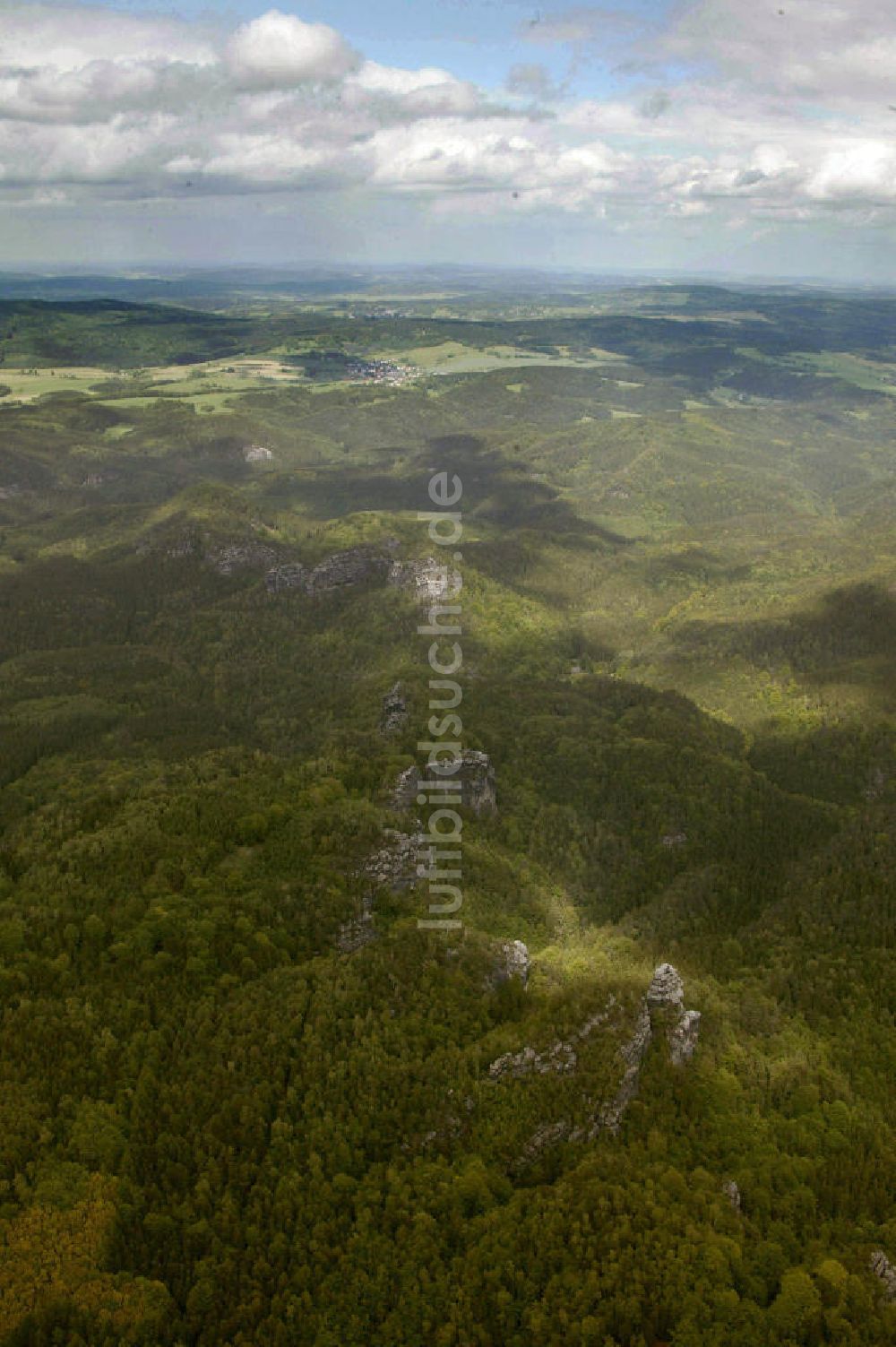 Luftaufnahme Kirnitzschtal OT Saupsdorf - Elbsandsteingebirge nahe Saupsdorf