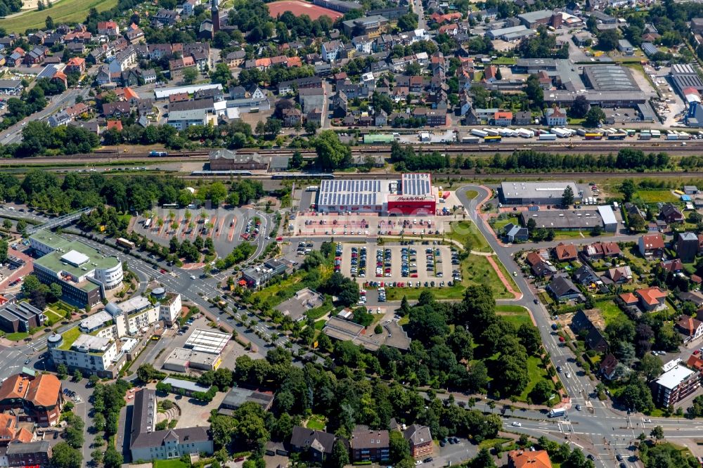 Dorsten von oben - Elektronik - Fachmarkt in Dorsten im Bundesland Nordrhein-Westfalen